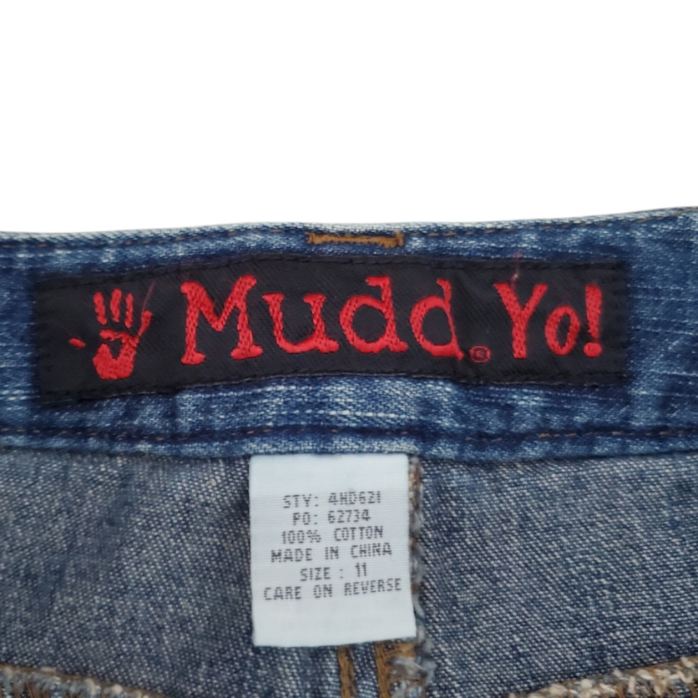 *SOLD* Y2K Side Lace Denim Skirt - Picture 6 of 7